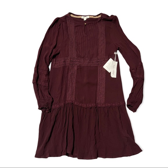 skylar & jade Dresses & Skirts - Skyler & Jade cranberry /wine boho style dress Sz. Small • NWT